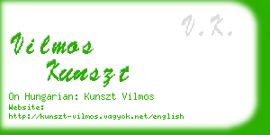 vilmos kunszt business card